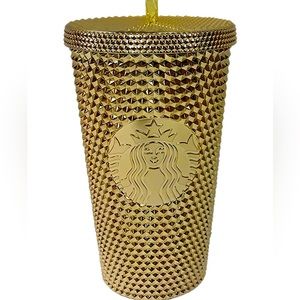 Starbucks Gold Studded Tumbler 2022 Fall Winter Holiday 16oz